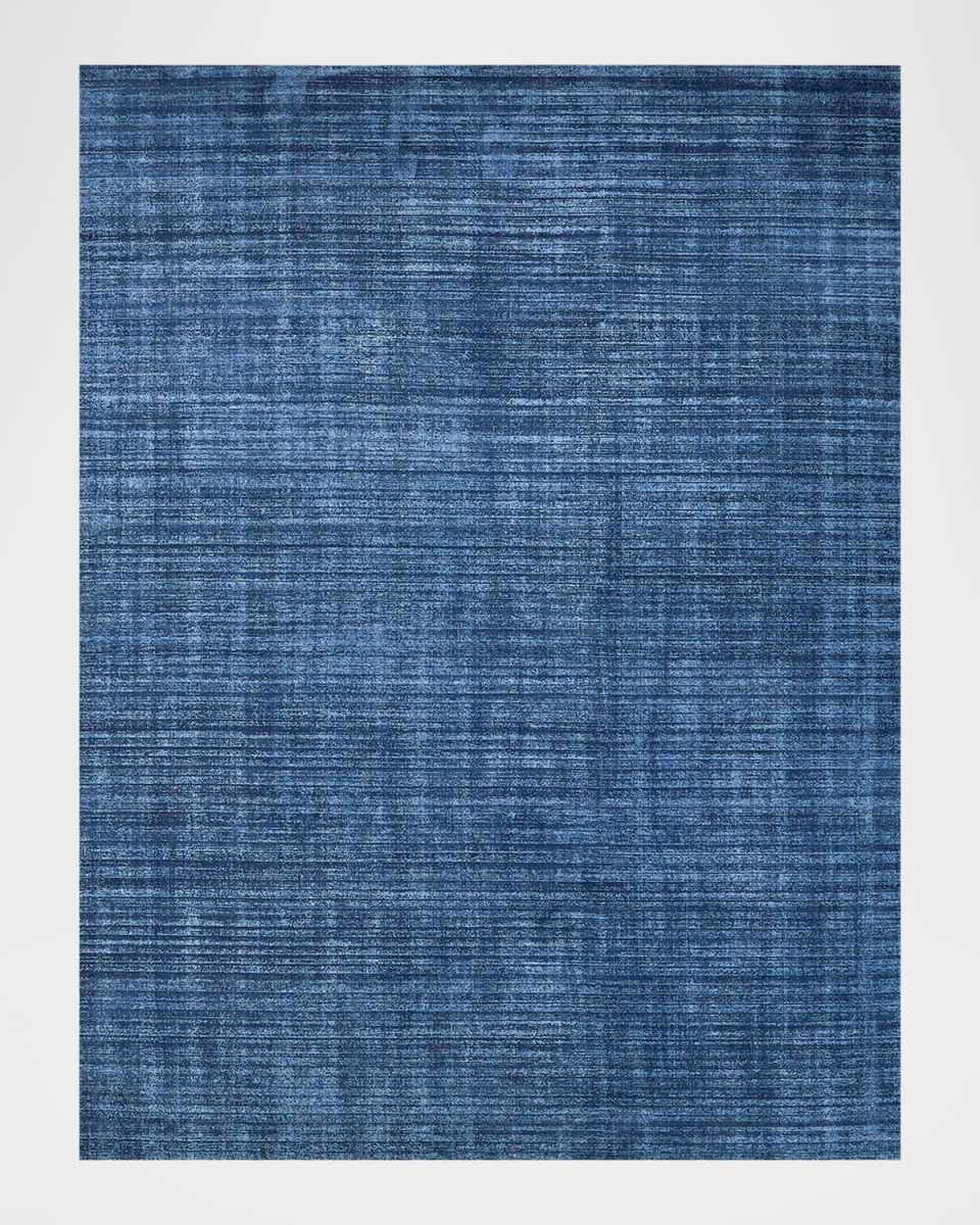 Martelli Modern Hand-Loomed Navy Rug, 4' x 6'